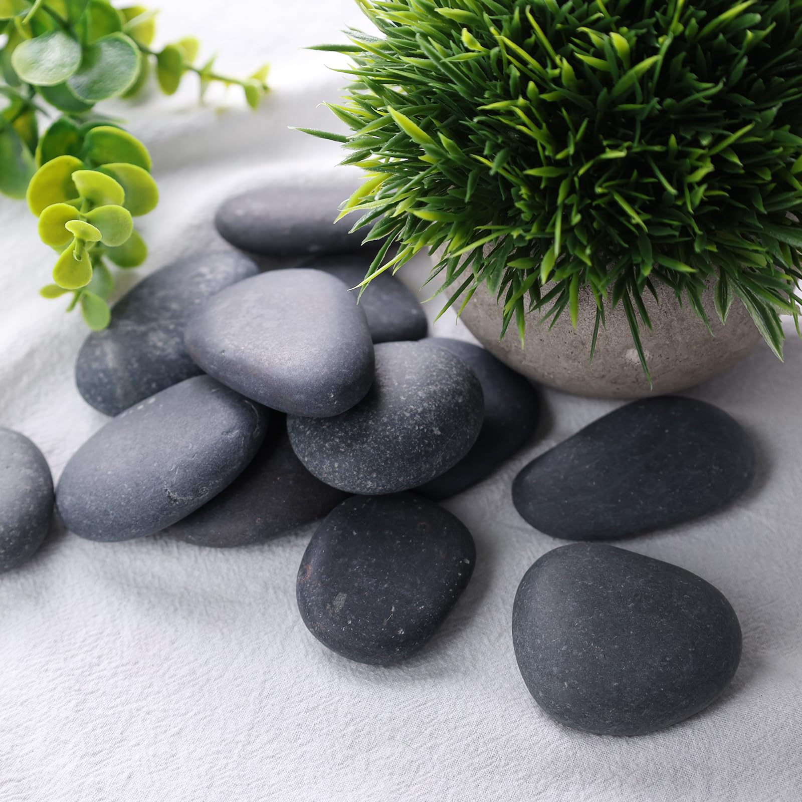 ROCART Lot De 100 Pierres Plates Extra Larges De 5,7 à 10,3 Cm Pour Peinture, Pierres De Rivière Lisses, Fournitures De Peinture Pour Pierres De Gentillesse, Arts Et Artisanat, Décoration