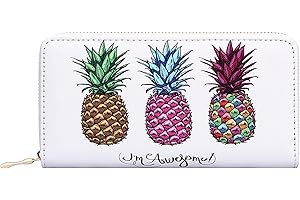 Pineapple Stylish Zip Around Wallet For Women