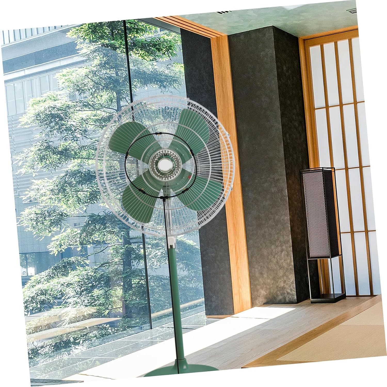 Hemoton Cooling System Kit Fan Misting Accessory Outdoor Spray Fan Kit No Power Sprayer for Cooling