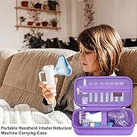 Vista 21 de Elonbo Estuche de transporte para máquina nebulizadora portátil de mano para adultos y niños, estuche de viaje para inhalador de asma, soporte