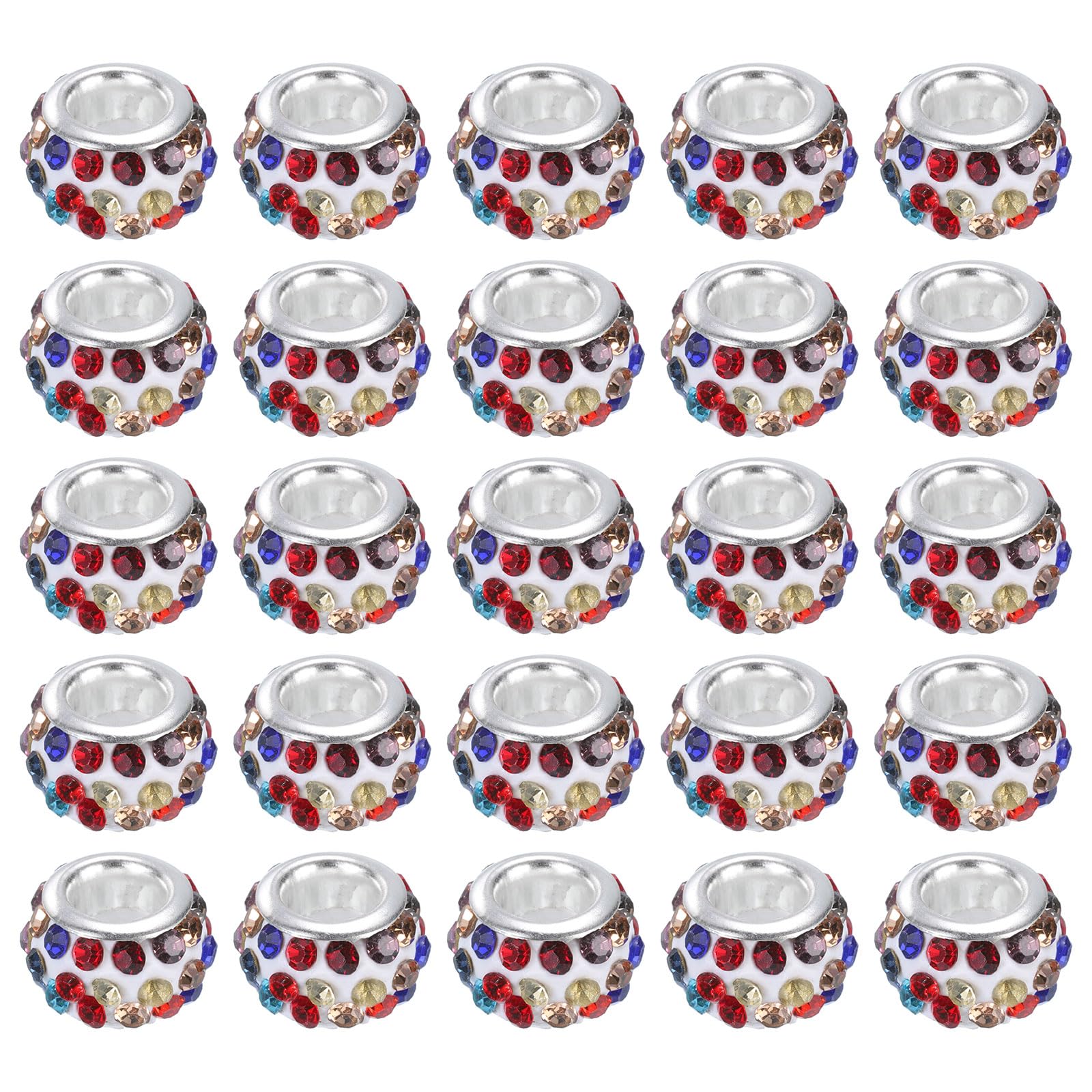 PATIKIL 12mm Rhinestone European Beads