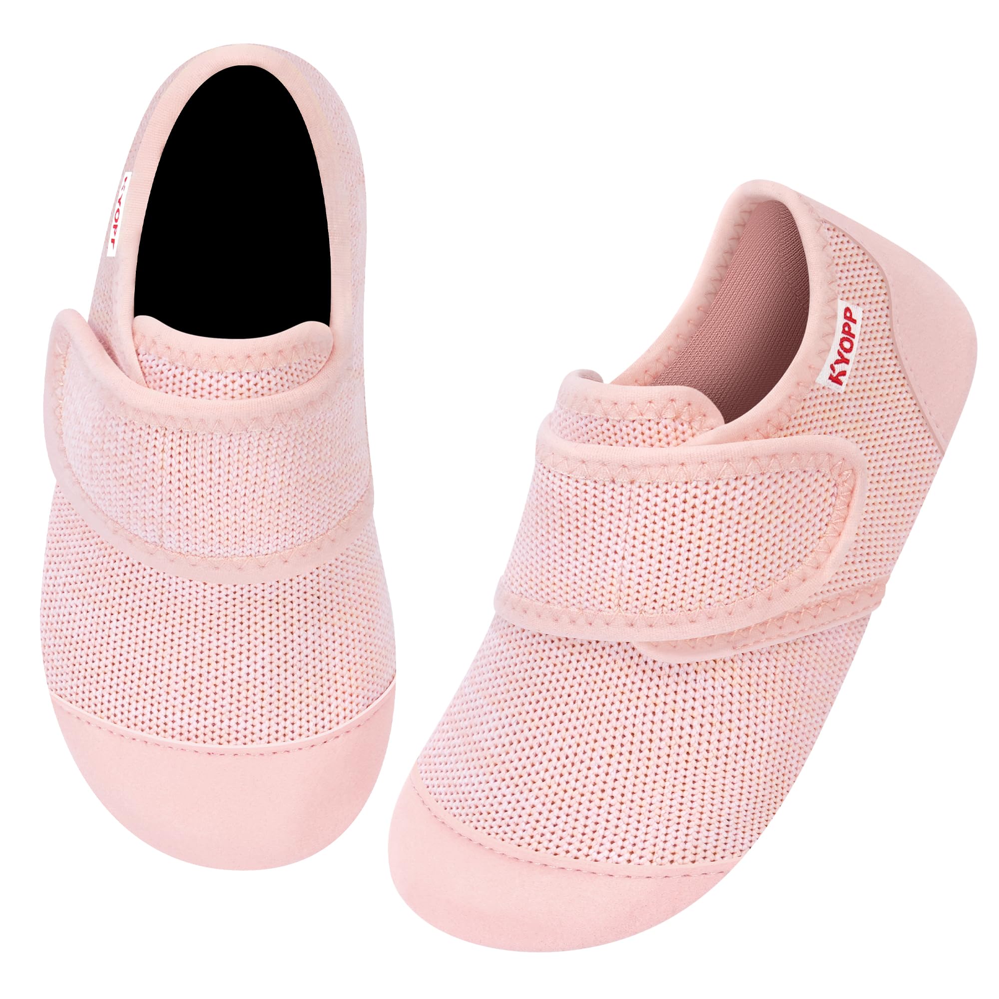 Kyopp Hausschuhe Kinder Barfussschuhe Atmungsaktive Pantoffeln für Jungen Mädchen Rutschfest Breite Turnschläppchen Kleinkinder Slippers