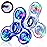 Gigilli Fidget Spinners for Kids 2 Pack, Light up Sensory Fidget Toys Adults Kid 4-8-12, Glow in The Dark ADHD Autism Toys 5-7 Boys Girls, LED Classroom Prizes Christmas Stocking Stuffers Mini Fidgets