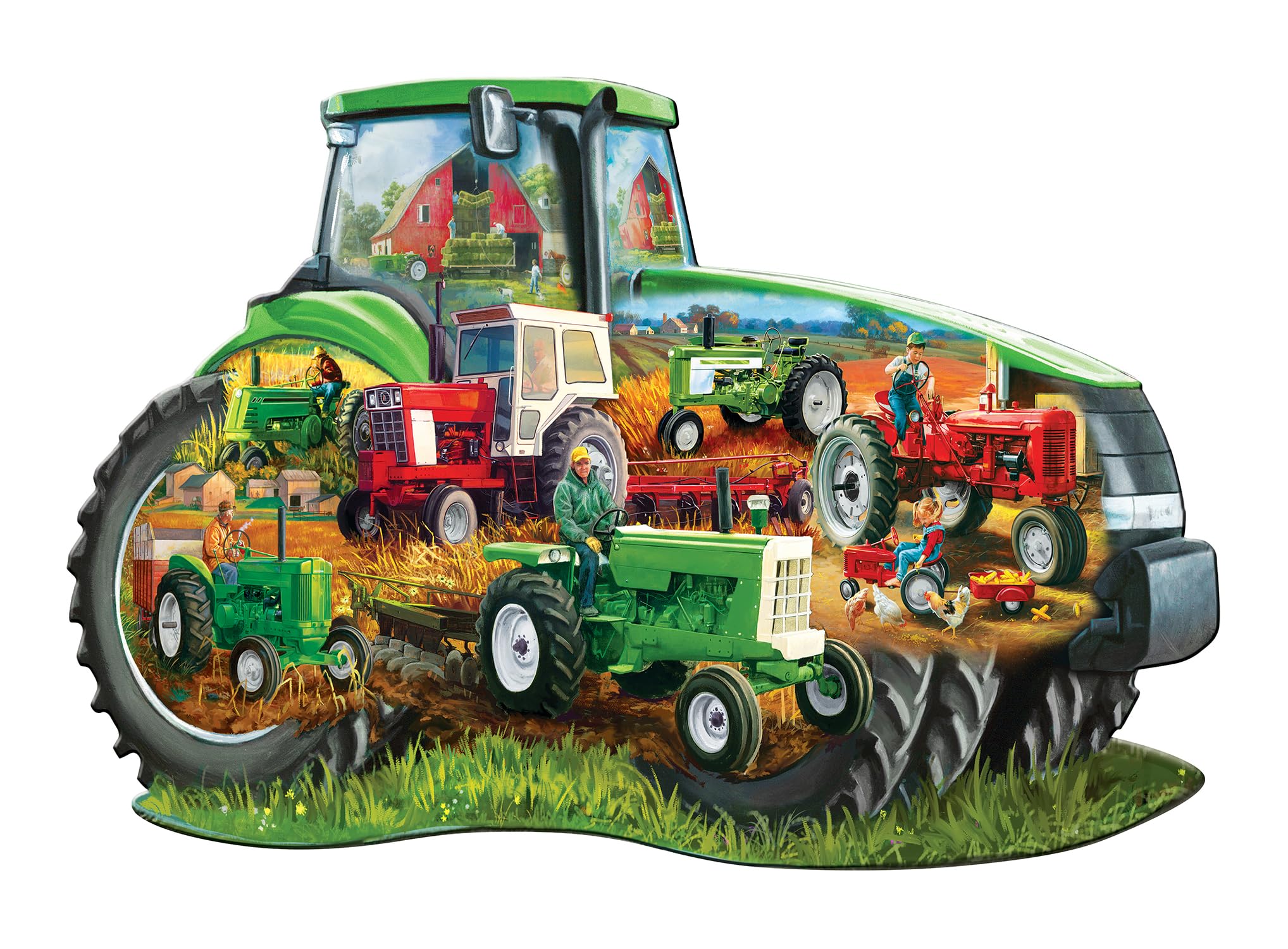 MasterPieces 1000 Piece Jigsaw Puzzle for Adults, Family, Or Youth - Tractor Shape - 38.5" x26.5 - Image 2