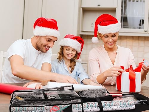 Miniatura 6 de Bolsa de regalo colgante de doble cara y organizador de papel de regalo (negro)