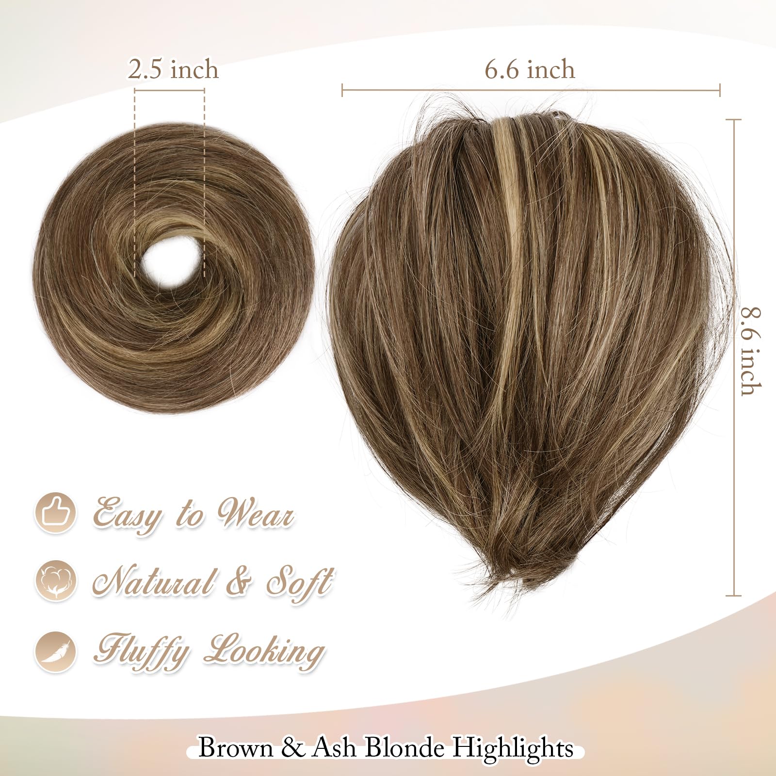 BARSDAR Highlight Hair Bun Extensions - Image 2