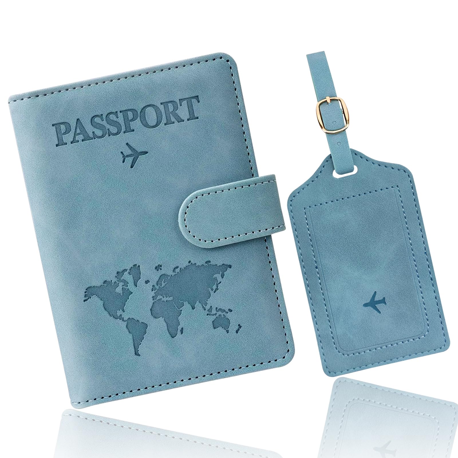 Protecteur Carte Embarquement Etui Passeport HEISAHYU | Protection RFID | Porte Cartes D'Embarquement | Cuir PU - Fleur Etui Passeport Francais