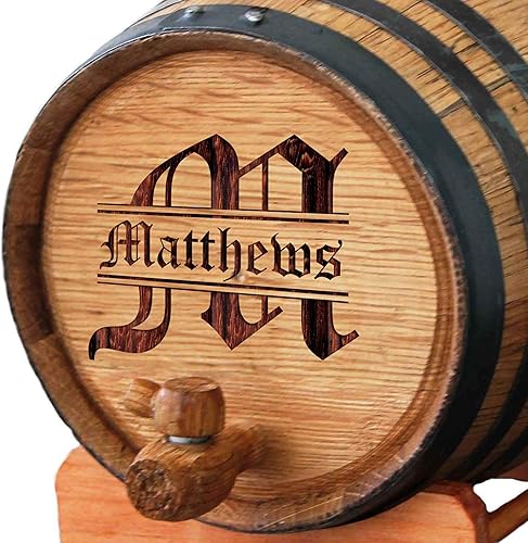 Minibarril de roble de whisky Scotch Bourbon grabado personalizado y personalizado kit de envejecimiento completo estilos MPM 1 litro