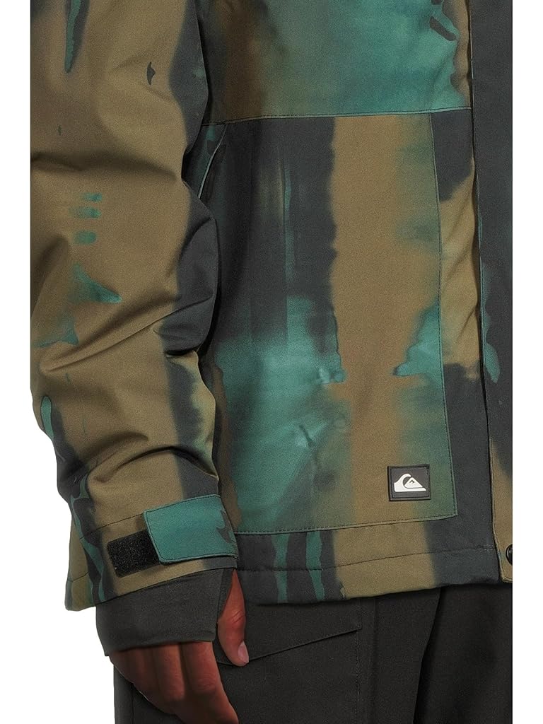 Green Quiksilver Mission Printed Snow Jacket