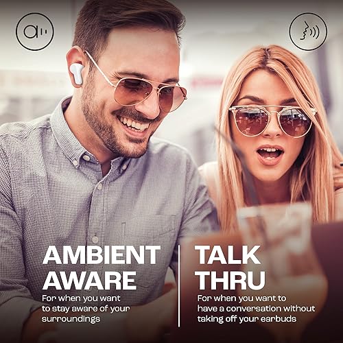 JBL Wave Beam In-Ear Wireless Earbuds with IP54 and IPX2 Waterproofing, Hands-Free Calling and 32-Hour Battery Life, White - 5