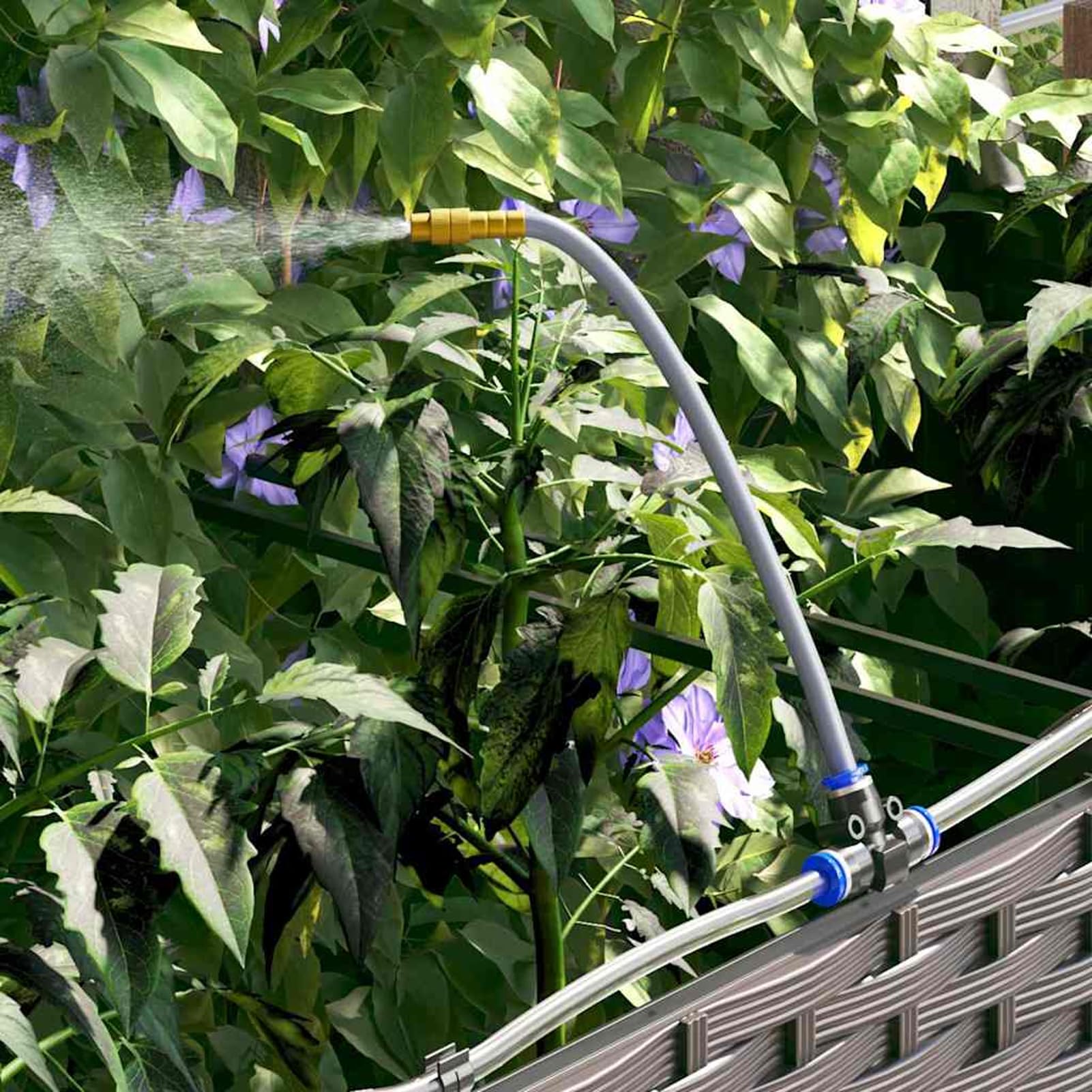 Geecher Vaso da Giardino 4 Pezzi, con Sistema di irrigazione Integrato, 160x40x37,5 cm, in Acciaio, per Esterni, Ideale per Principianti e Appassionati di Giardinaggio