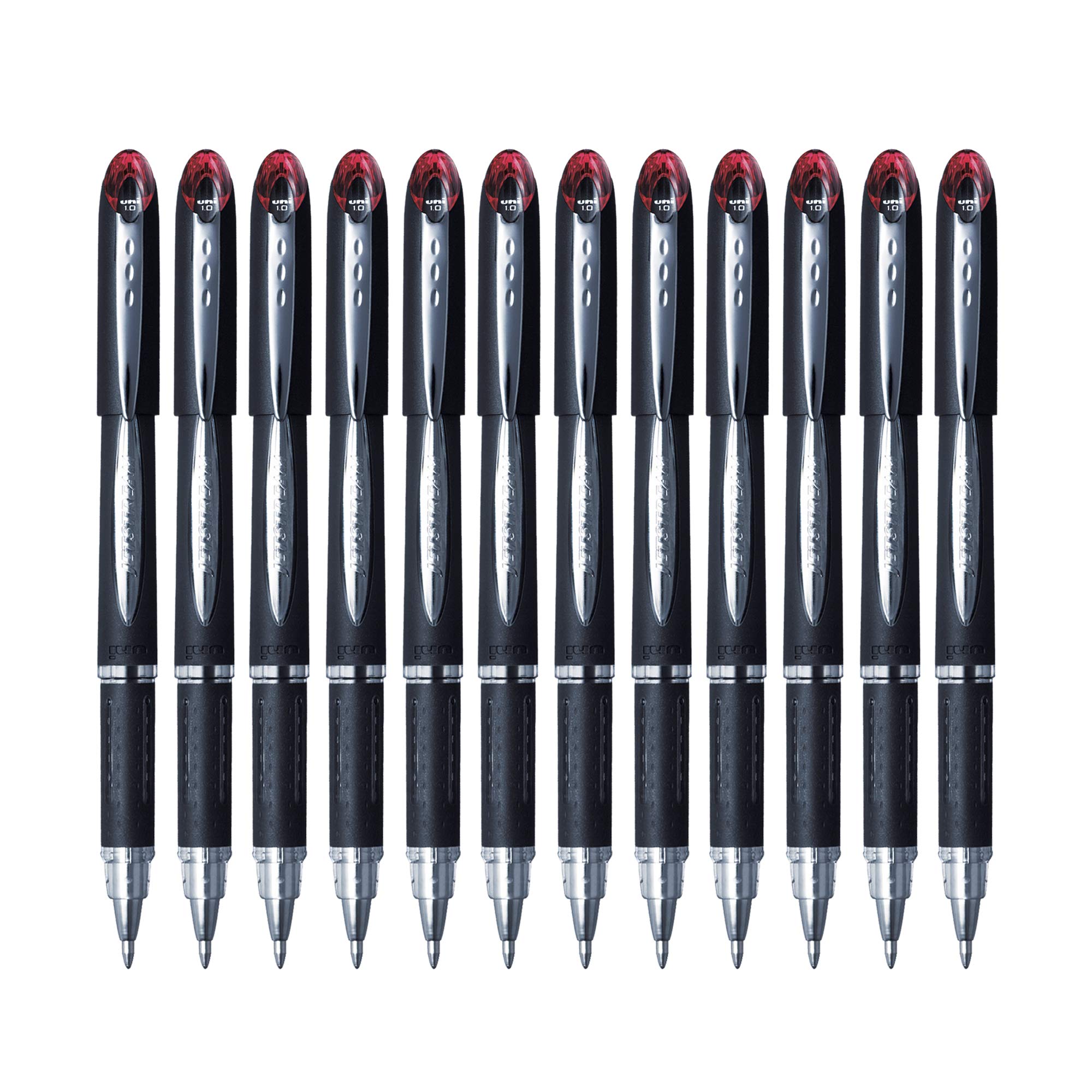 uni-ball Jetstream SX-210 Roller Ball Pen (Red Ink, Pack of 12)