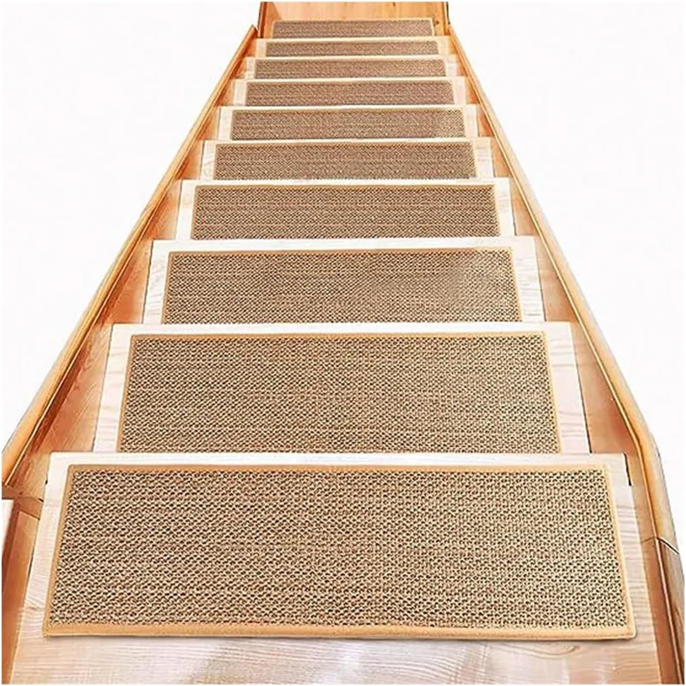 Stair Treads Slip Carpet Non Slip Stair Treads Carpet Stepping Mat with Rubber Backing Residue Free Indoor Protect Rug Staircase for Kids Dogs(76x20cm 5pcs)