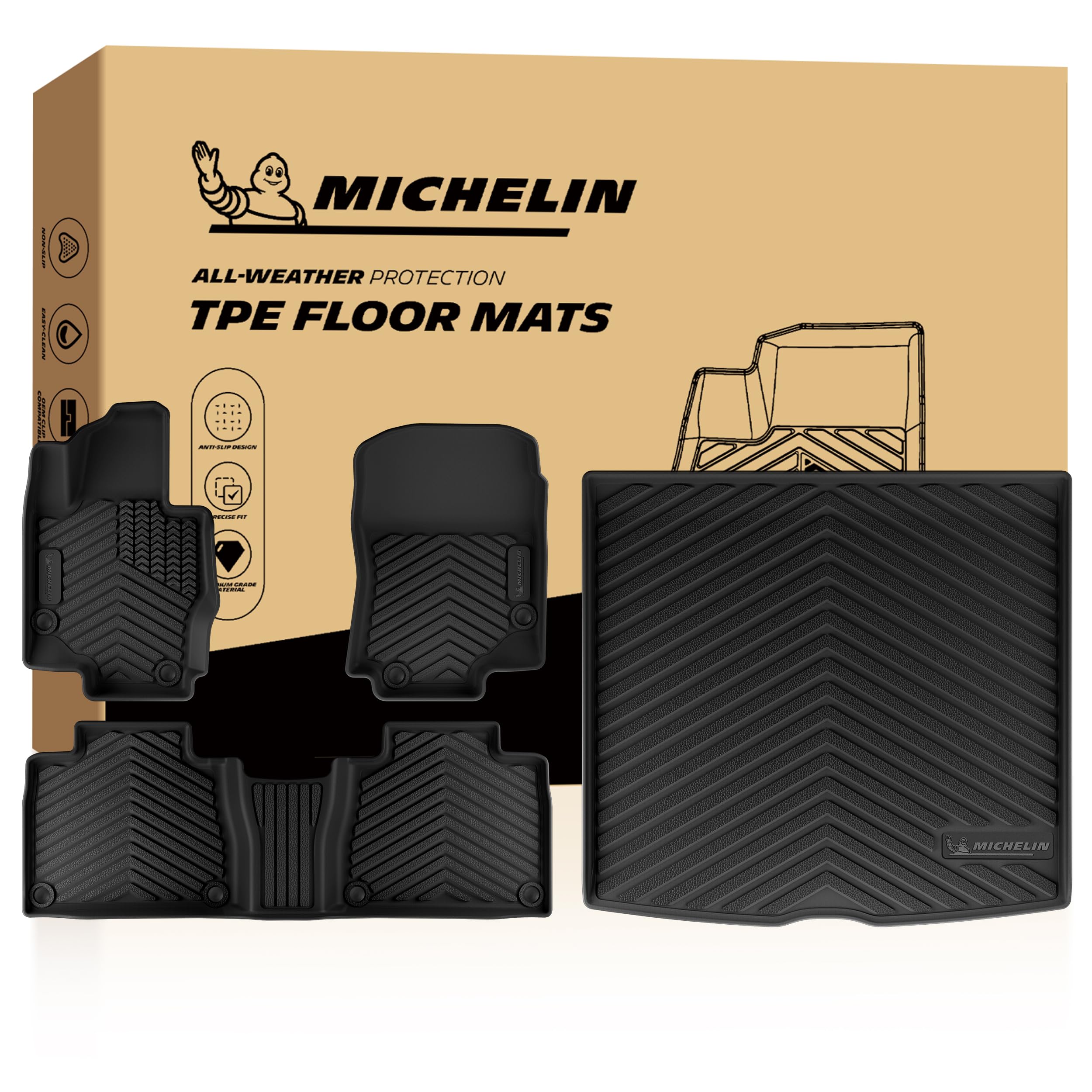 Michelin Vehicle Mats for 2020-2026 Mercedes Benz GLE SUV (W167) 5 Seat