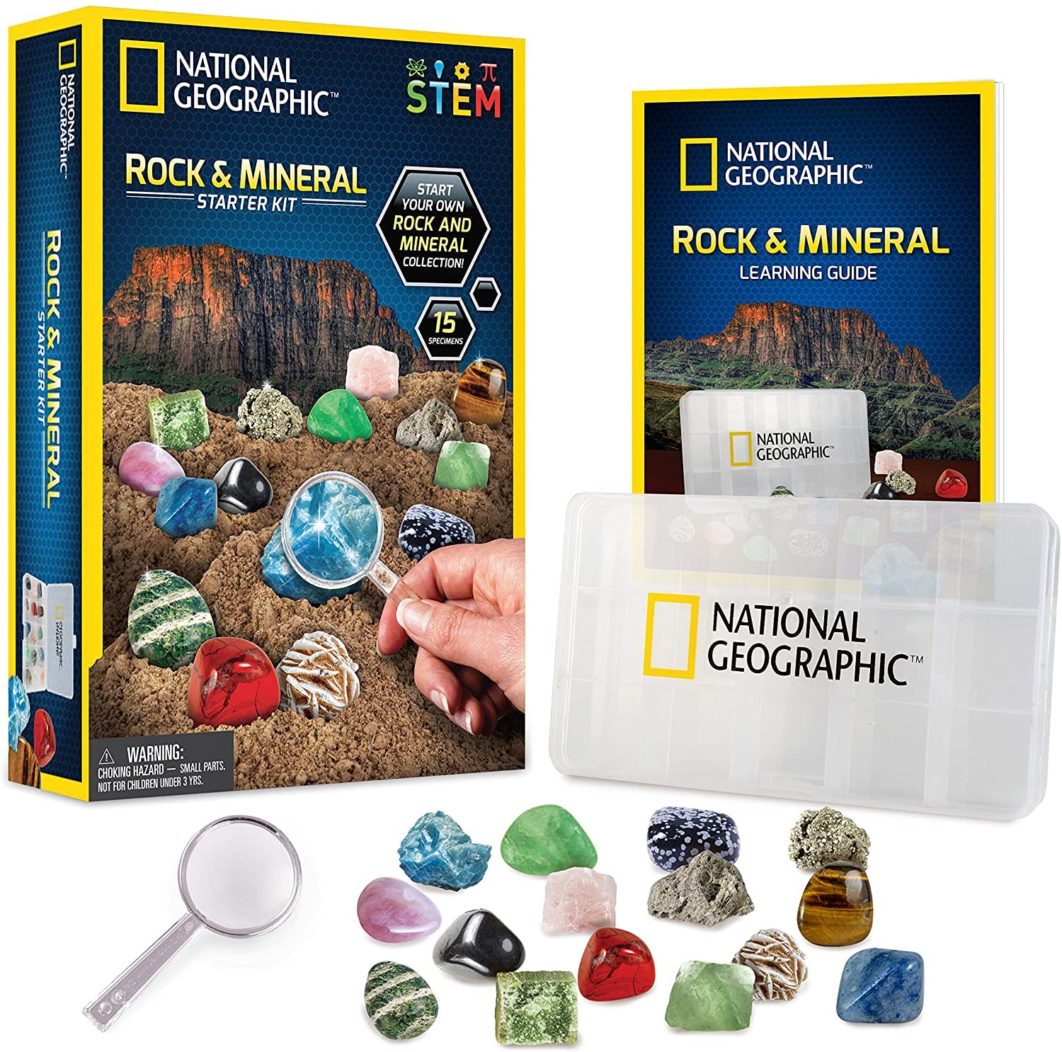 National Geographic : Rock & Mineral Starter Kit (Bilingual)