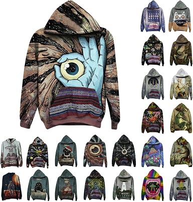 Amazon.com: Sudaderas con capucha y sudaderas modernas para mujer, diseño  gráfico novedoso, de manga larga, con cordón, cómoda blusa de otoño :  Patio, Césped y Jardín