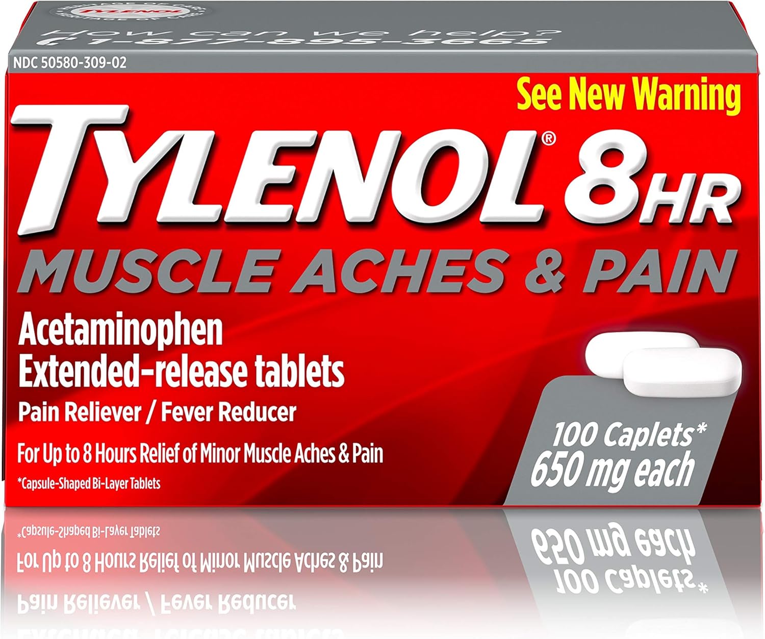 Tylenol 8 Hour Muscle Aches & Pain Acetaminophen Tablets for Muscle & Joint Pain