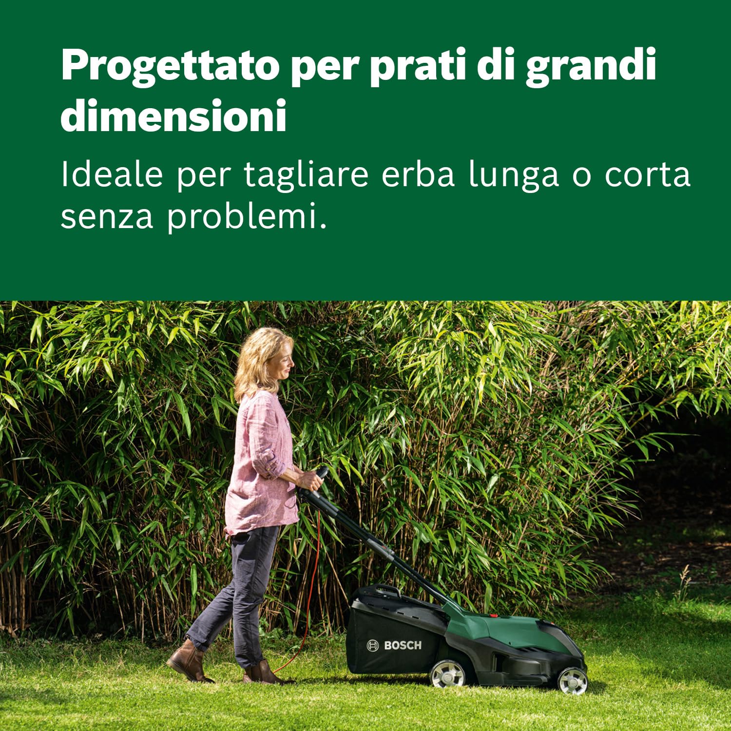 Bosch Potente Rasaerba a Filo AdvancedRotak 40-650, per il Taglio del PratoC, Potenza Motore 1700 W, Larghezza di Taglio 40 cm