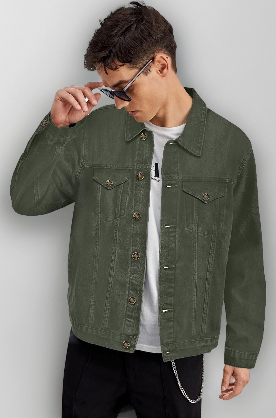 Men's Regular Fit Washed Full Sleeve Denim Jacket