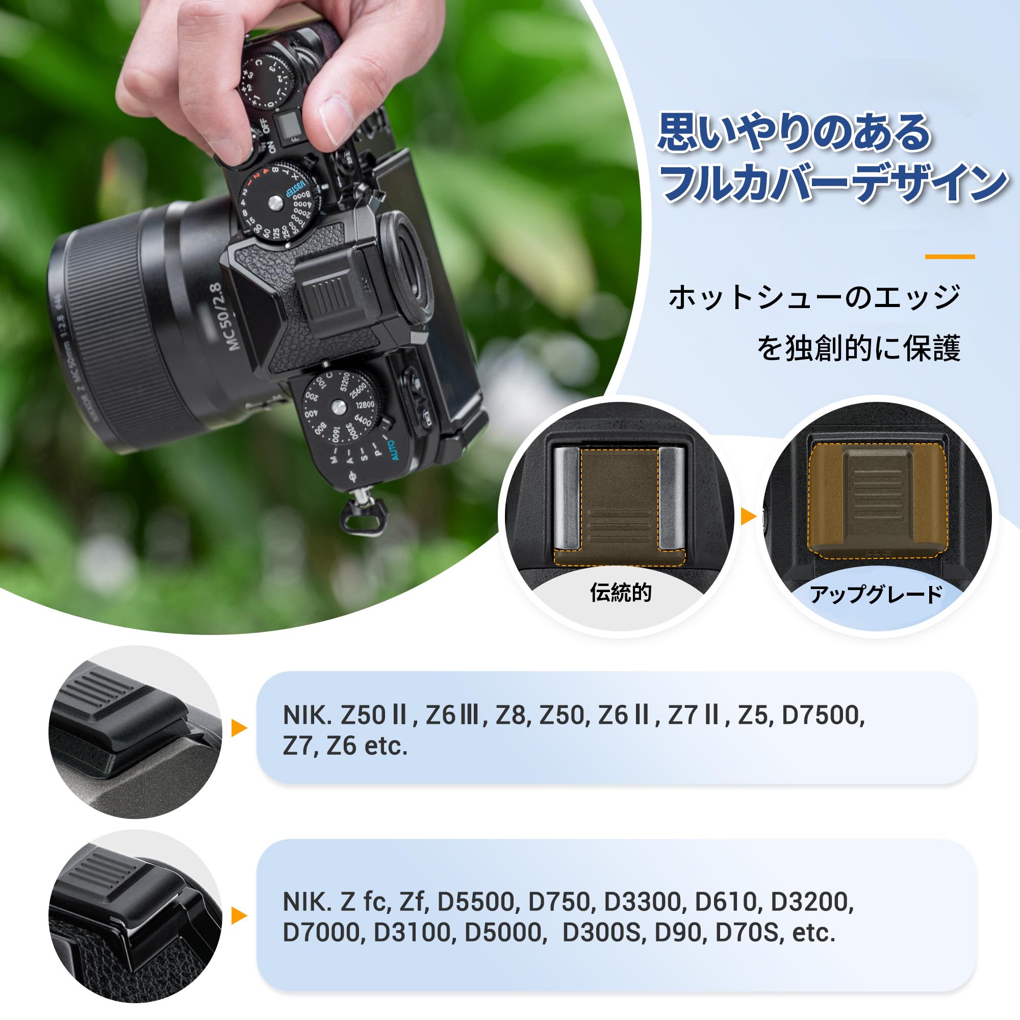 Amazon.co.jp: 4個入 JJC Nikon 用 フルカバーデザインホットシュー 