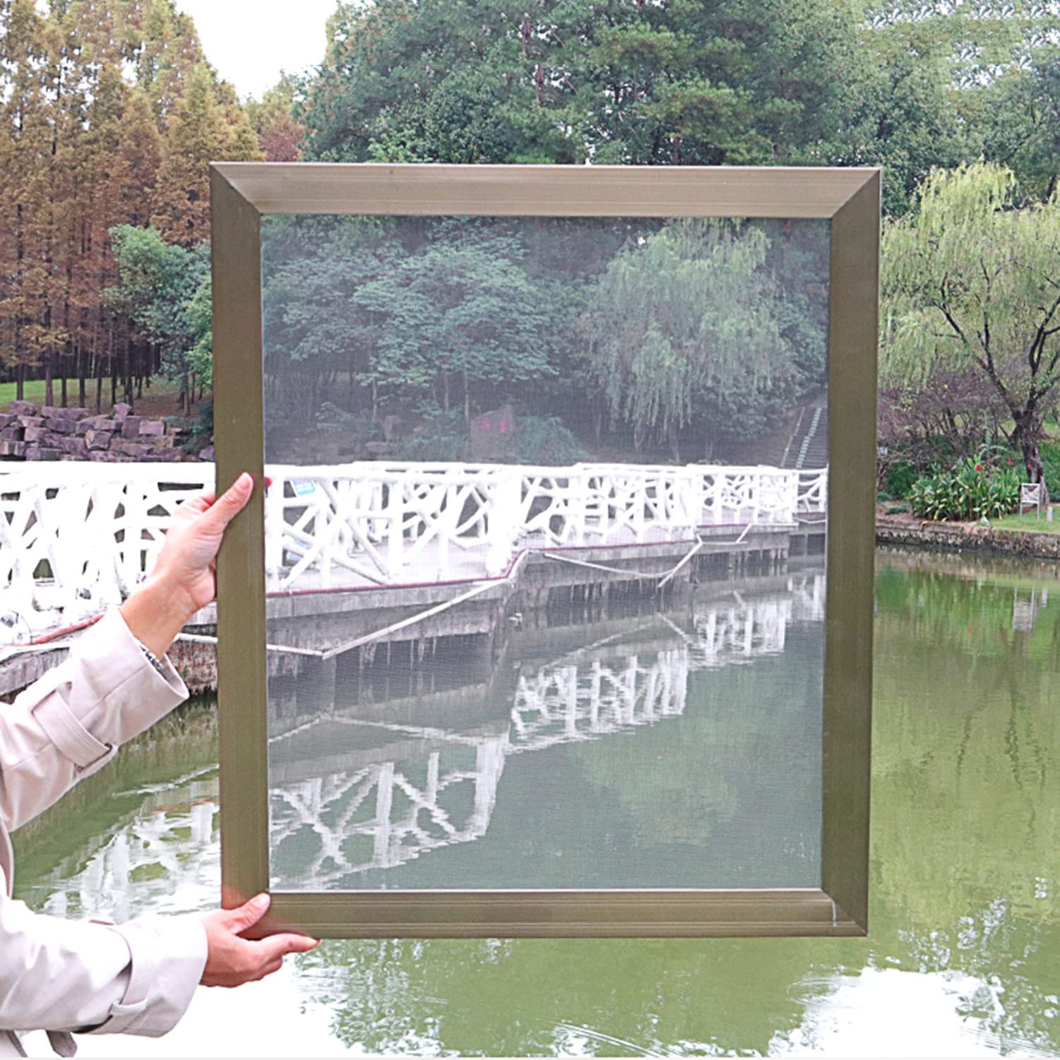 LIEOWYD Stainless Steel Woven Wire Mesh 304 Stainless Steel Woven Wire Mesh, 80 Mesh Fine Screen Mesh Rustproof Ripstop Mosquito Insect Control for Windows, Door, Filter,Silver-1x6m