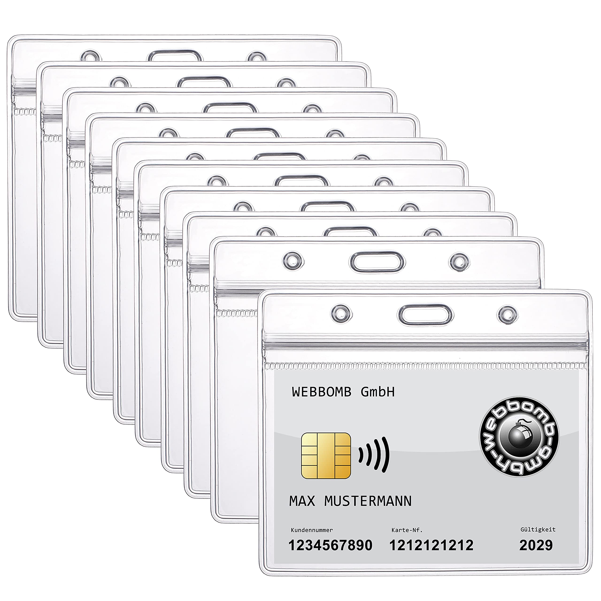 Custodia per carte di credito, carta d'identità, 10 pezzi, trasparente, per carte di credito, carta d'identità, carta d'identità, carta di credito, carta d'identità, carta di credito, carta
