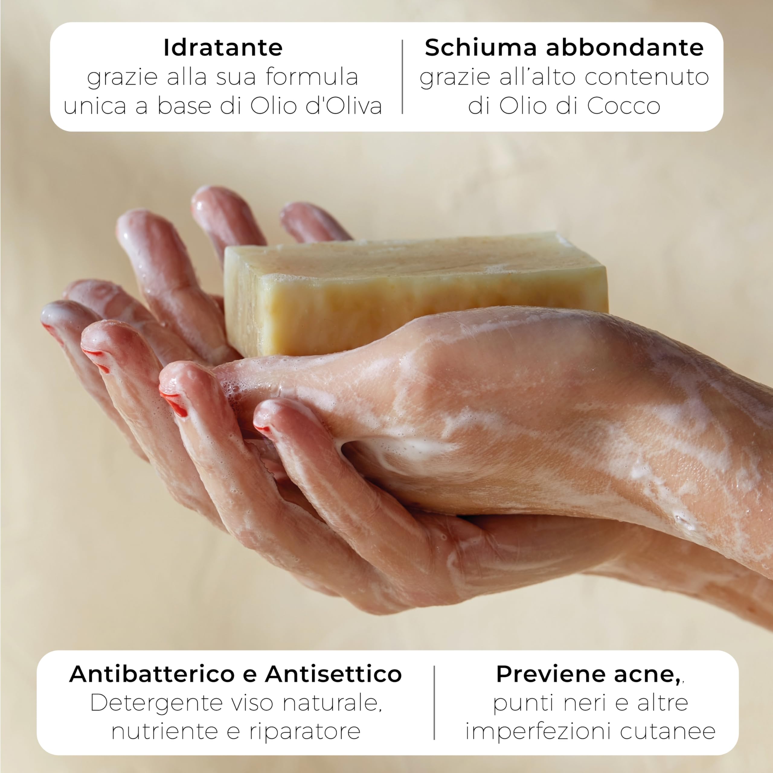 CABRERIZO SOAP Sapone allo Zolfo per acne viso- 3 Saponi Artigianali Olio d’Oliva 3 x 75 g, SAPONE ZOLFO VISO per Punti Neri, Acne e Dermatite - Saponetta Naturali per i brufoli