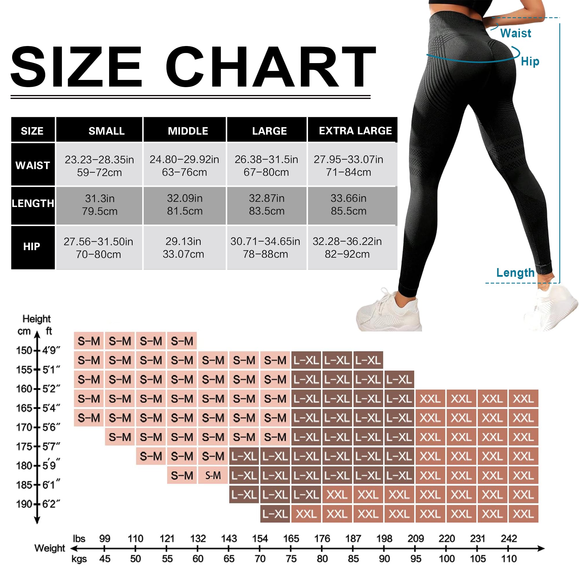 Legginsy antycellulitowe, sportowe legginsy push-up dla kobiet, nieprzezroczyste, kompresyjne, sportowe spodnie z wysokim stanem, joga, pilates