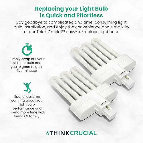 Miniatura 4 de Think Crucial Bombilla de cultivo compatible con AeroGarden Miracle-GRO B Parte # 970904-0200,100340 y modelos AeroGarden 3,3SL, 3 Elite, 6,7, Chef