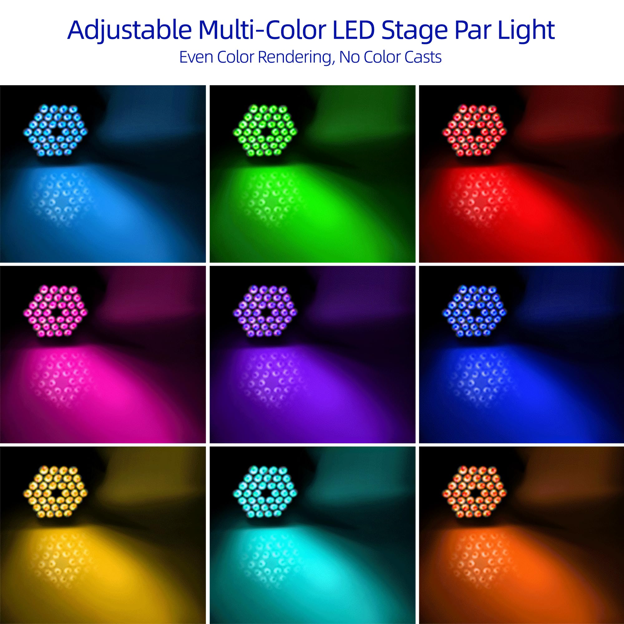 4er-Pack 36-RGB-LED-PAR-Scheinwerfer (36×1W, DMX512, Sound-to-Licht, IR-Fernbedienung) – 25° Abstrahlwinkel, AC110-240V, ABS+Metall – Komplettset für DJ, Hochzeit, Party, Bühne(4)