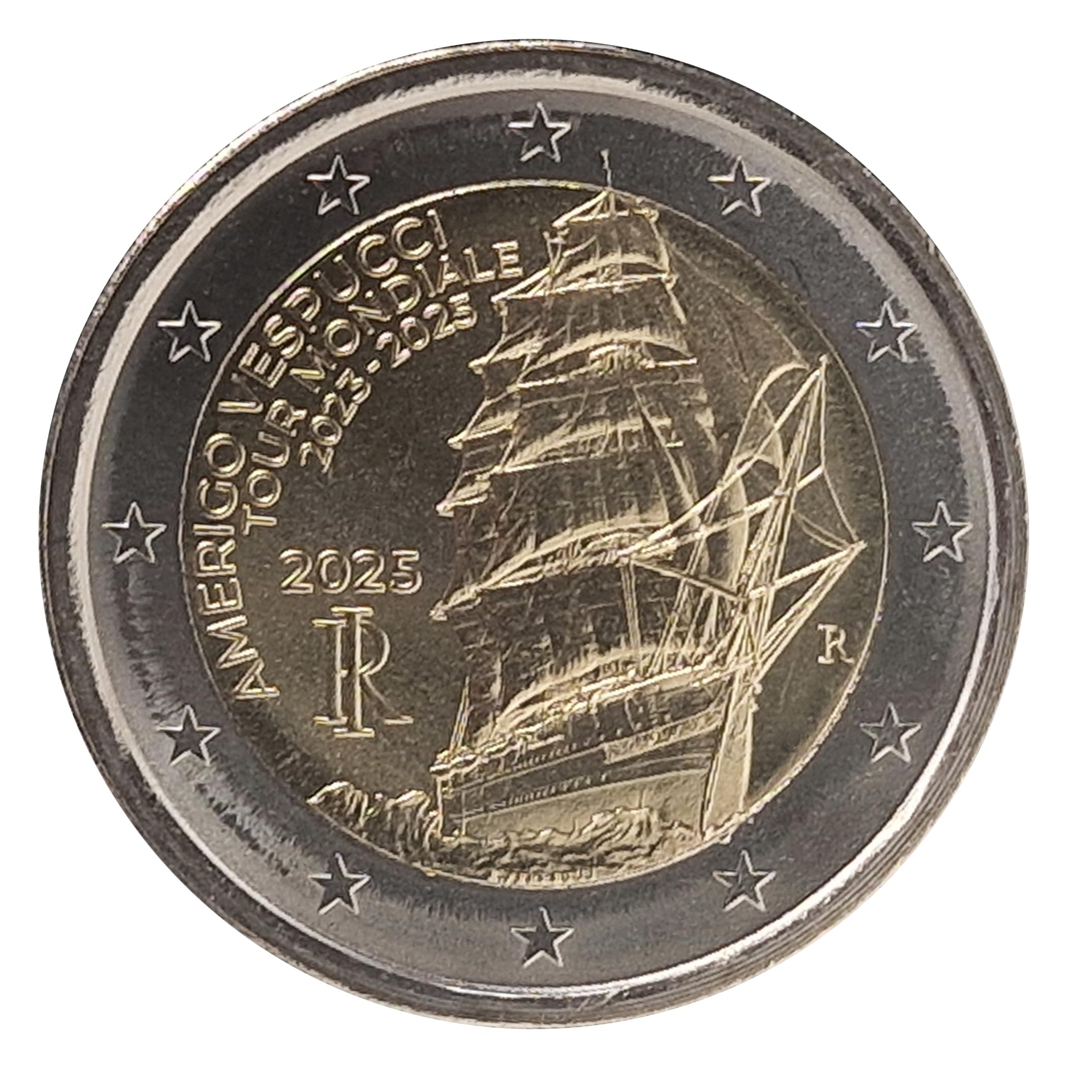2 Euro Moneta Italia 2025 Amerigo Vespucci Tour Mondiale Moneta commemorativa IT0RCO597