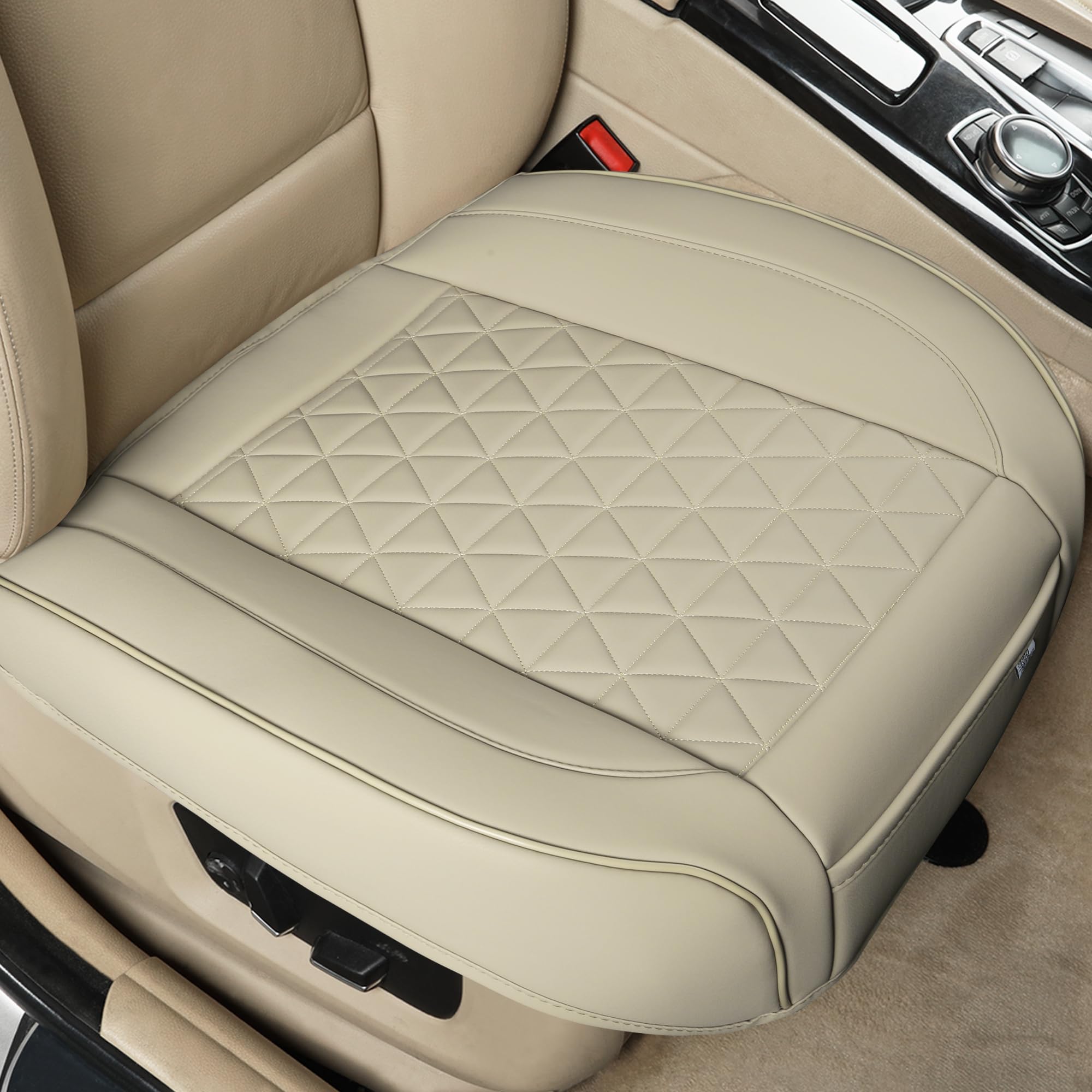 Black Panther Luxury Faux Leather Car Seat Cover Front Bottom Seat Cushion Cover, Anti-Slip and Wrap Around The Bottom, Fits 95% of Vehicles - 1 Piece,Black — Amazon image 15