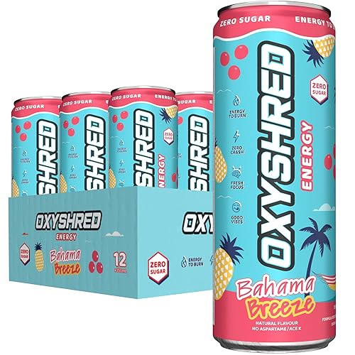 EHP Labs OxyShred - Bebida energética saludable, sin azúcar, con aminoácidos, extracto de té verde, vitamina C y L carnitina, cero carbohidratos,