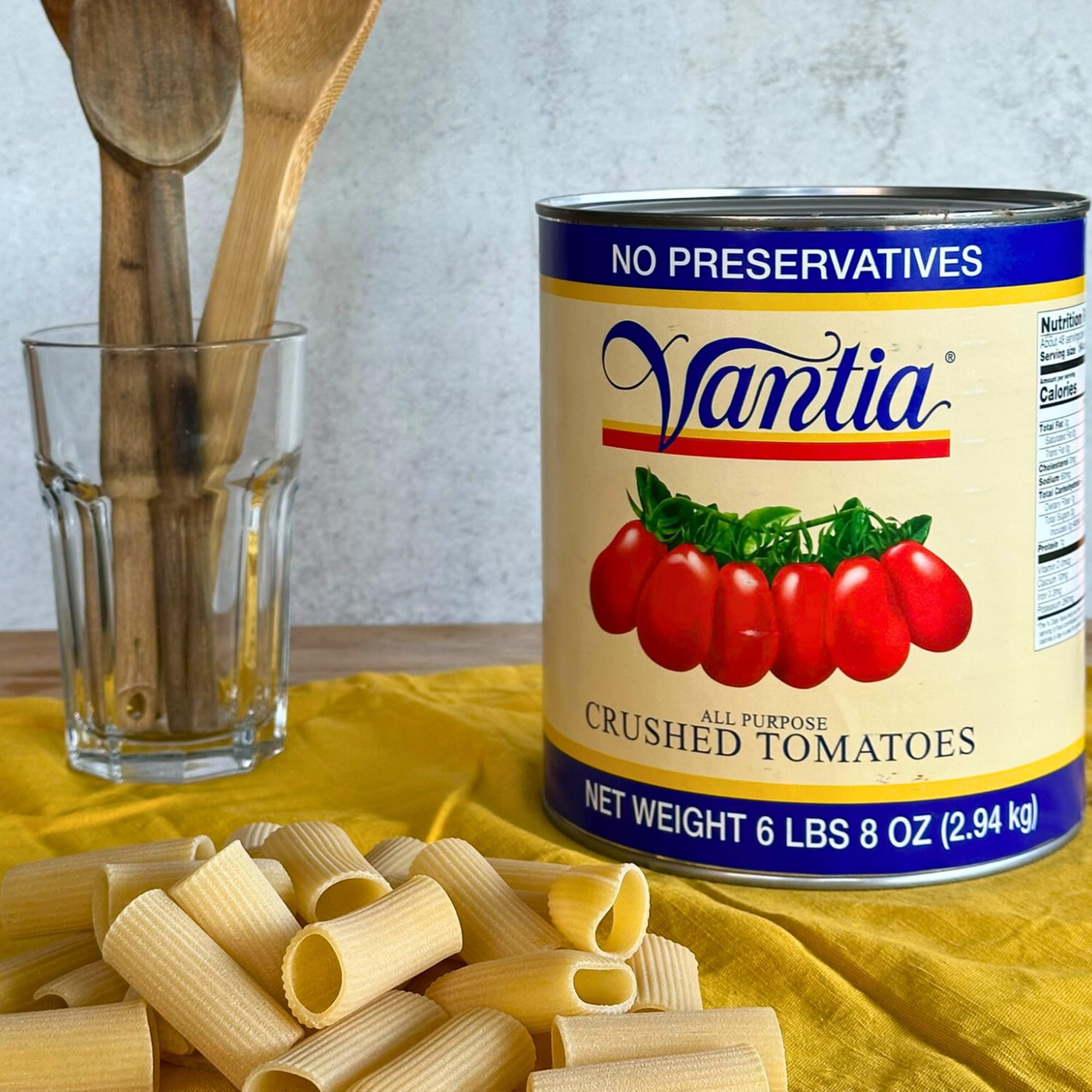 Vantia Crushed Tomatoes All Natural 28 oz Can – Imported Italian Chunky Crushed Tomatoes in Rich Tomato Juice, Perfect for Pasta Sauce, Soups, Stews & Classic Italian Cooking