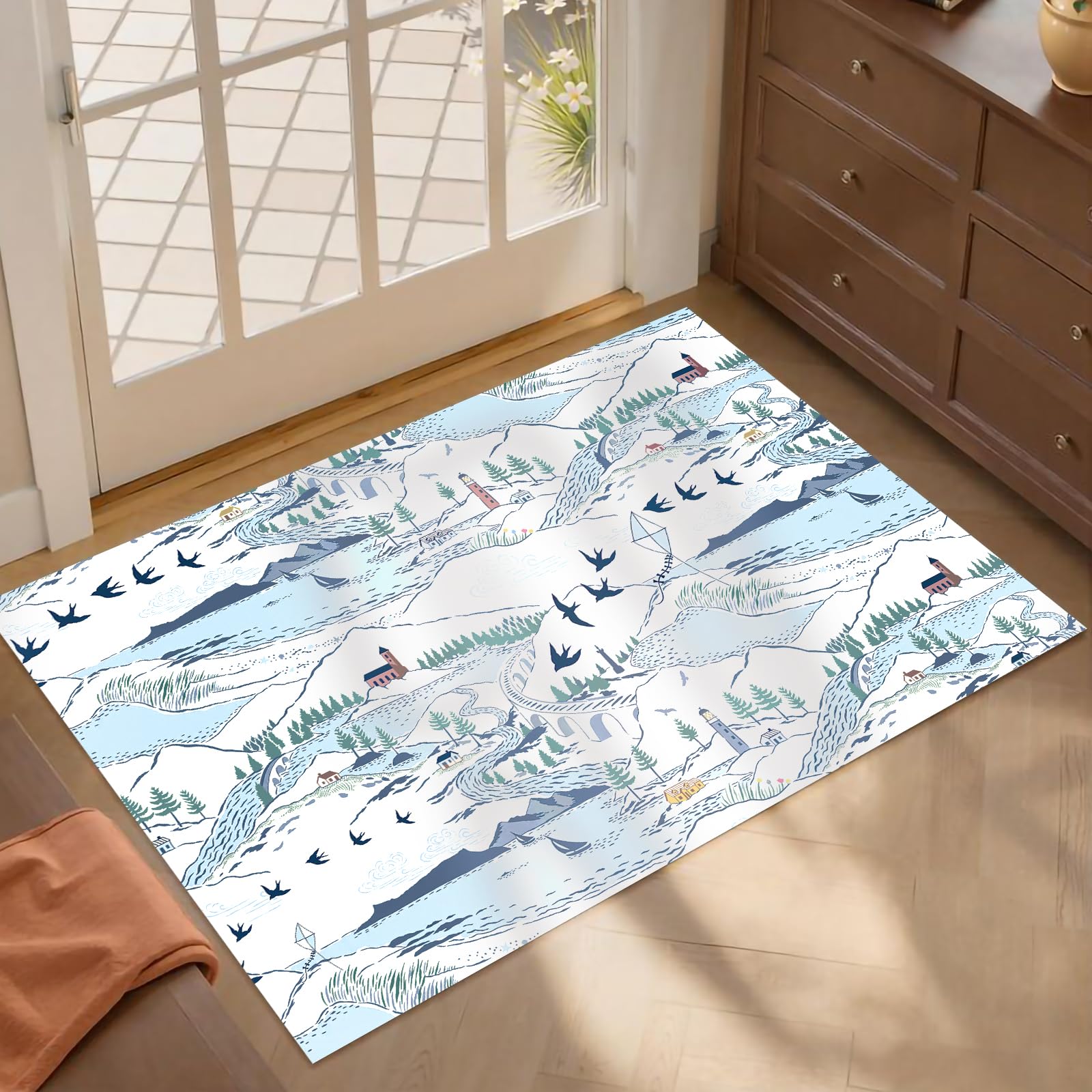 2x3 Area Rug – Washable Non-Slip Small Rug for Kitchen, Entryway, Bedroom & Bathroom – Soft Low Pile Carpet for Indoor Floor Décor