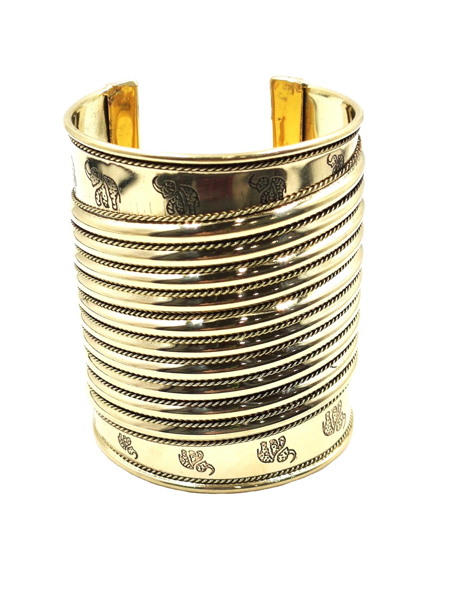 GenericIndian Art Handcrafted Brass Cuff Bangle Bracelet For Girl & Women Antique look jewelry Trending Brass jewelry Traditional Bangle Gift for Her