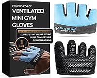 Vista 8 de FITNESS FORCE Workout Gloves for Men & Women Partial Weight Lifting Non-Slip Gym Gloves, Lifting Grip for Calluses Guard Fingerless Exercise Gloves