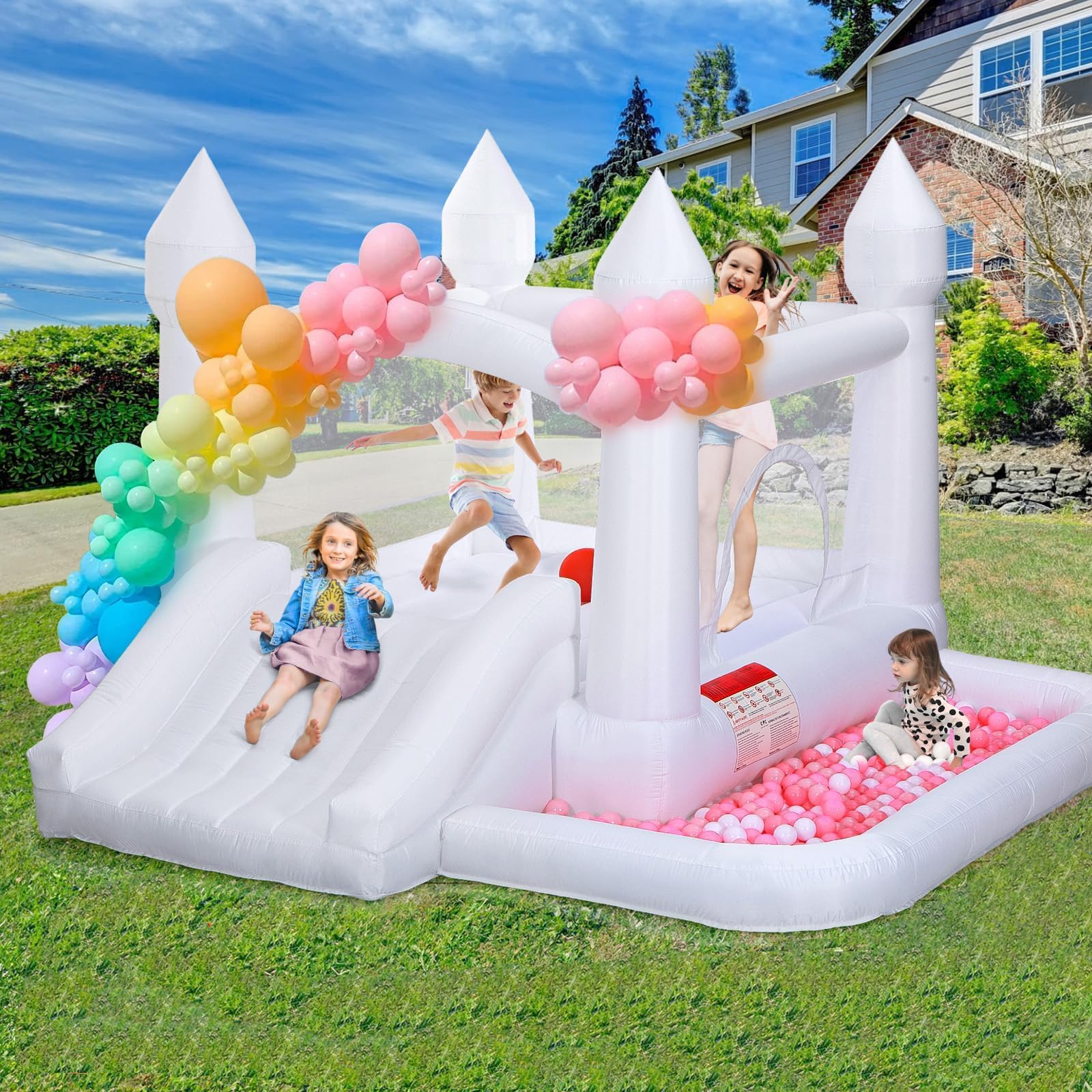 Toiyjofe White Bounce House