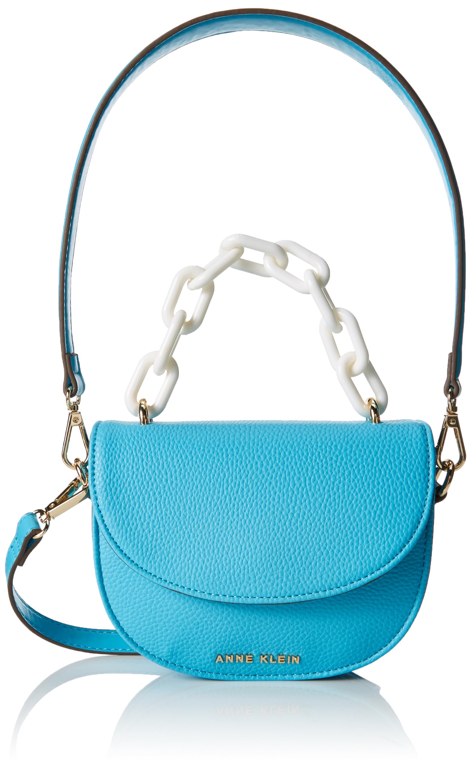 womens Anne Klein Mini Convertible Shoulder Bag With Resin Chain