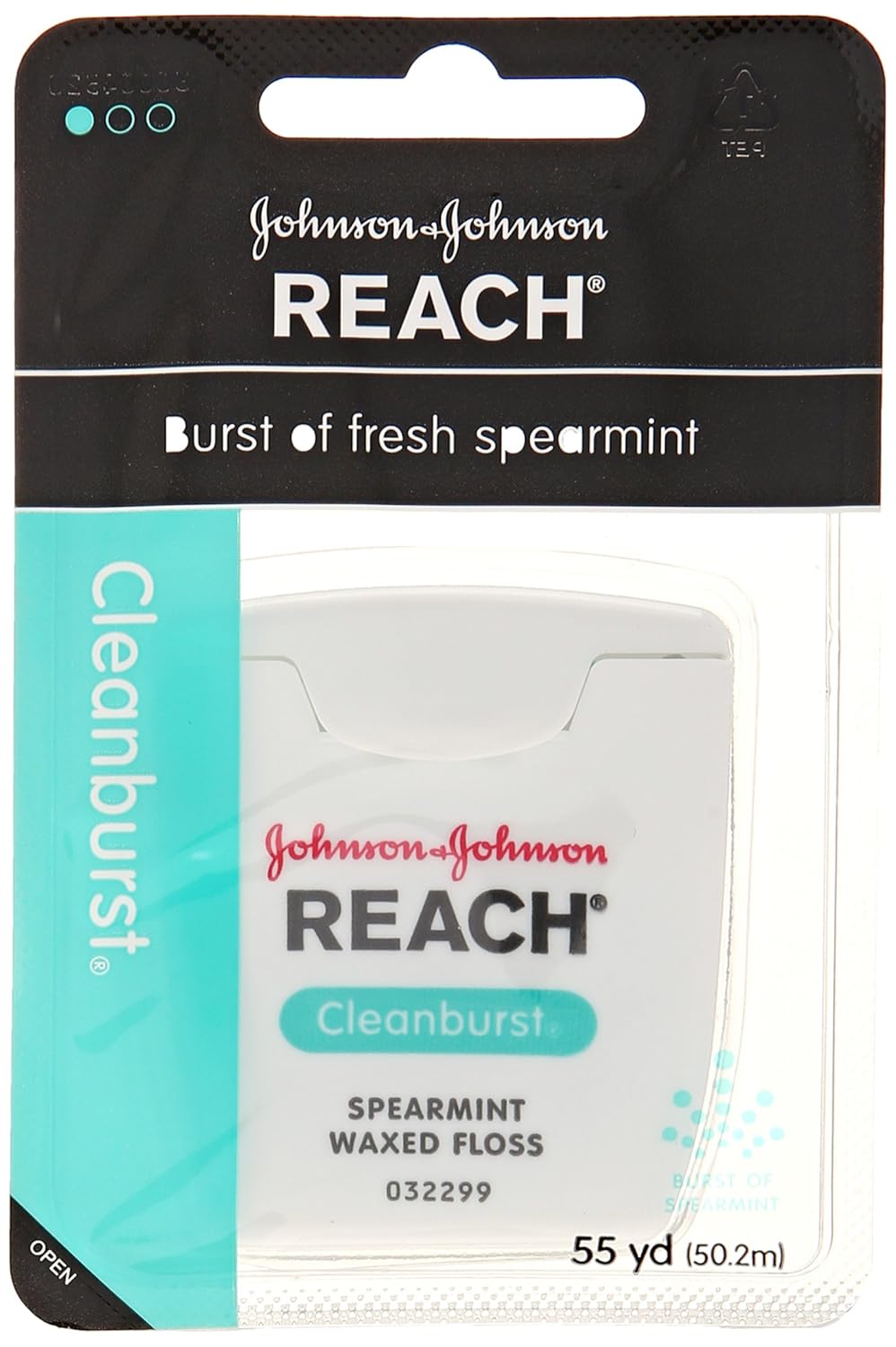 Reach Clean Burst Waxed Floss-Icy Spearmint-55 yds.