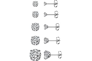 Top Plaza: Shimmering CZ Stud Earrings for Effortless Elegance