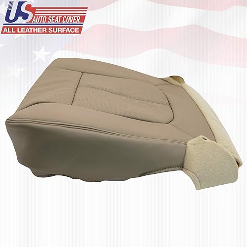 Miniatura 3 de 2015 2016 para Ford F250 Lariat conductor/pasajero parte inferior perforada cubierta de asiento de cuero