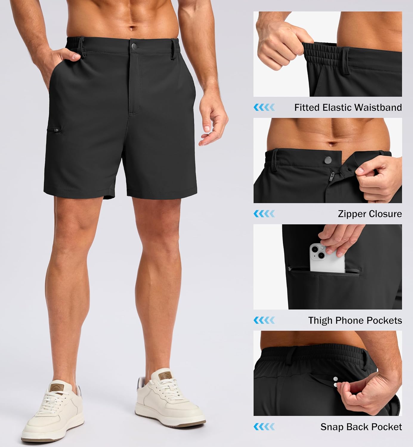 G Gradual Men's Casual Shorts 7"/ 9"/ 5" Lightweight 4 Pockets Stretch Quick-Dry Summer Shorts for Golf Work Hiking Trips - Image 4