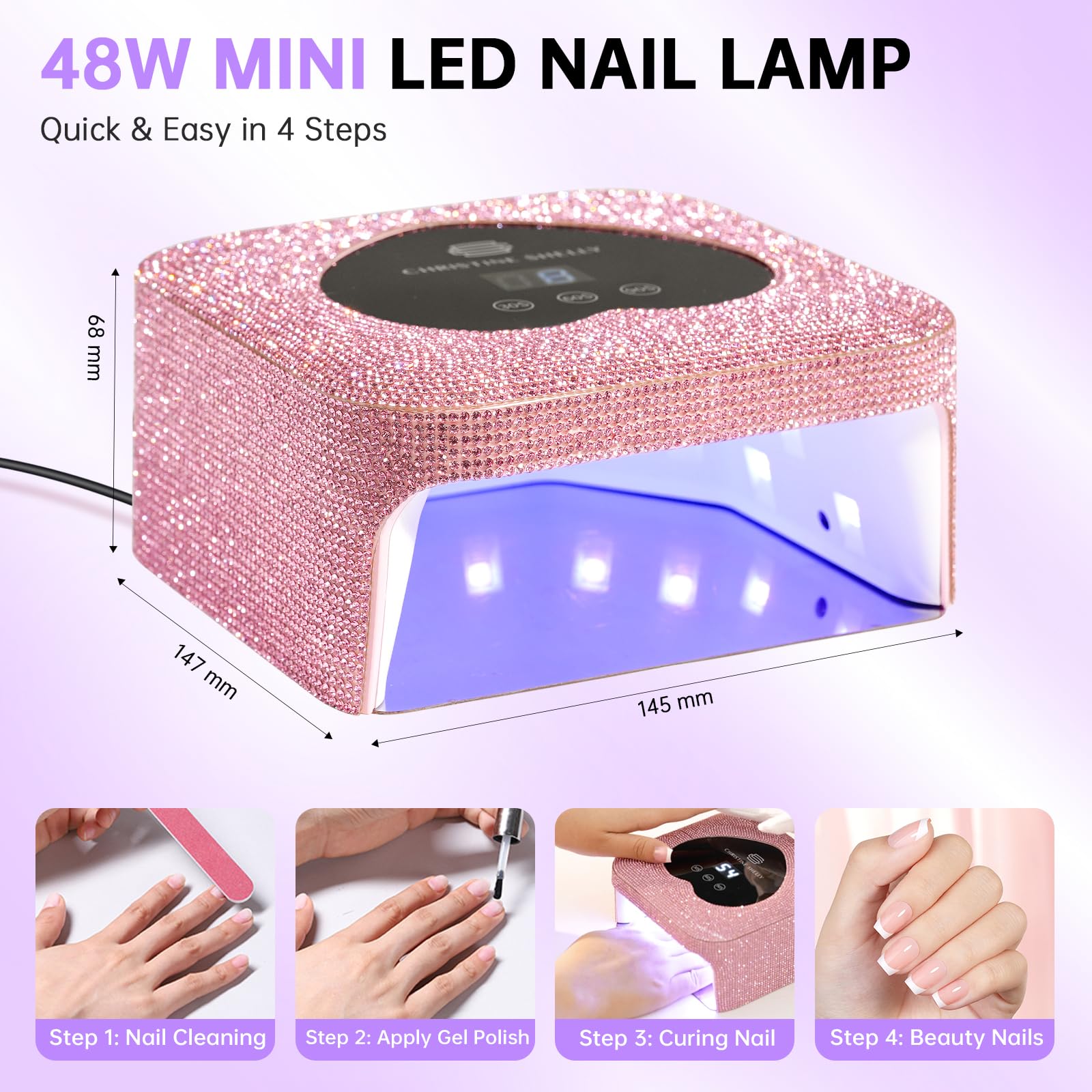 UV LED Nagellampe, Gellampe für Gel Polisch mit 3 Timer LCD-Anzeige