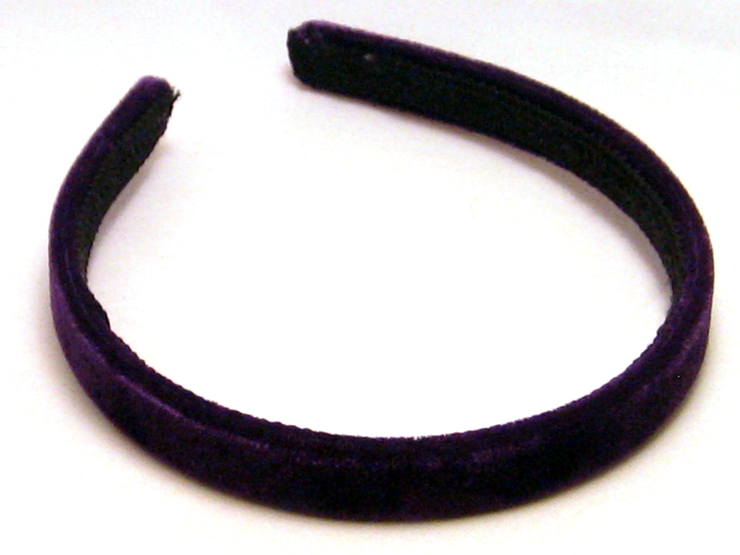 15mm wide velvet aliceband. in red/black/teal/purple/green/Pink and navy. (Purple) by Lilyrye