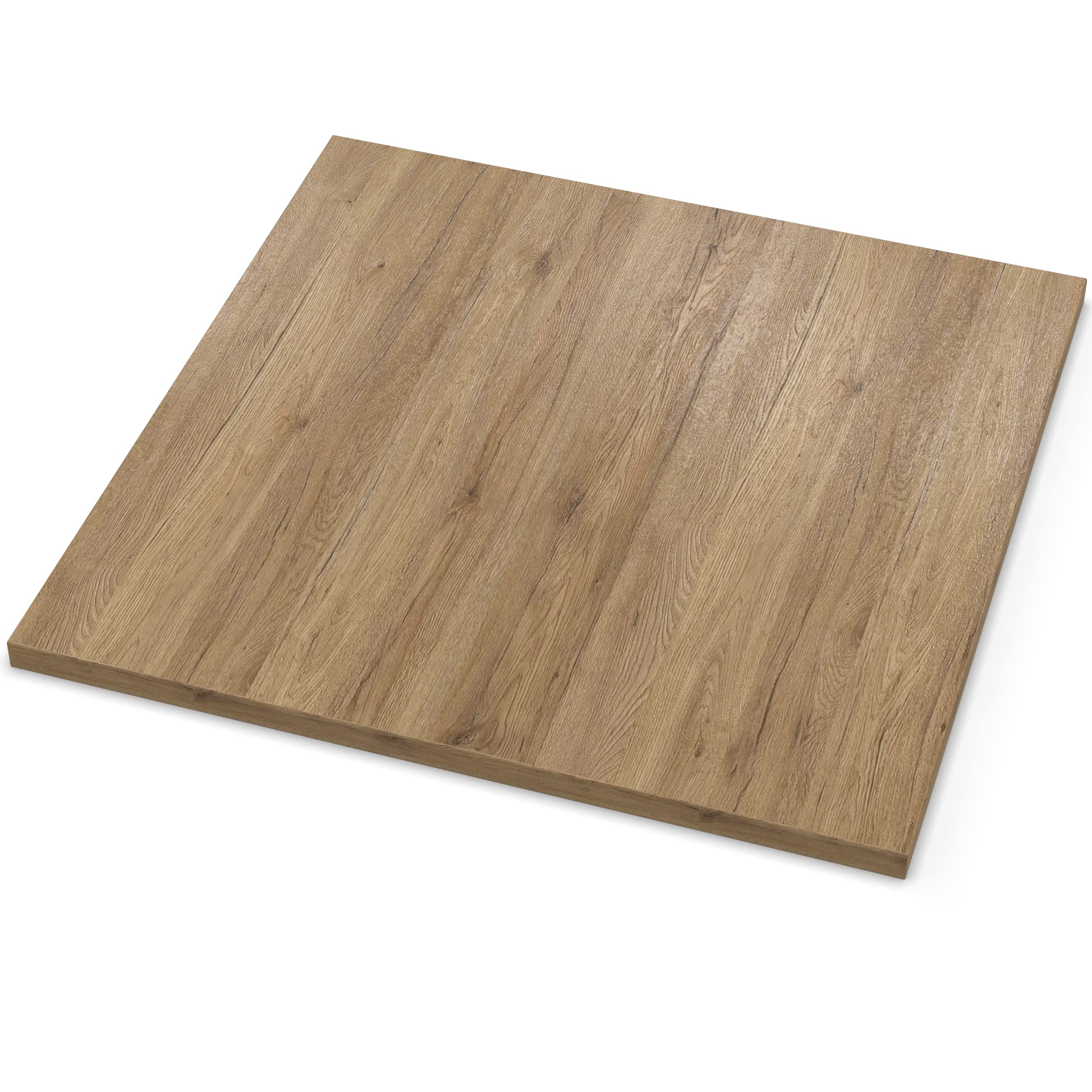 AUPROTEC Piano del tavolo 19mm Quercia Sanremo Classic 50x50 cm I Pannello truciolare con bordo ABS da 1mm e incollaggio PU I rivestito in melammina I elegante e idrorepellente
