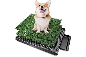 Reusable Dog Grass Pee Pad with Tray: Portable Potty Training Solution for...