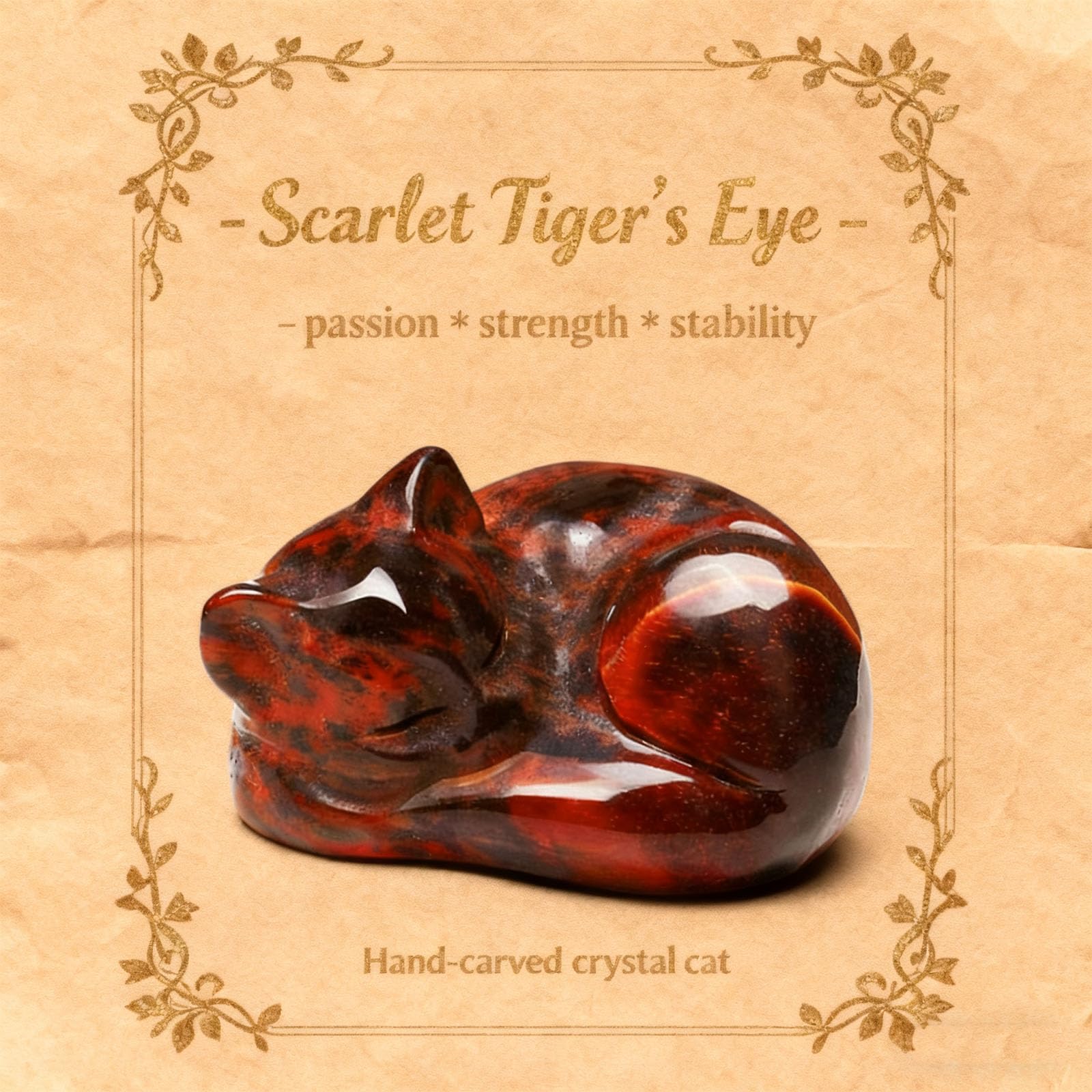 DWUENT Cat ornaments,cat ornaments for cat lovers,crystal cat,Crystal Cat Figurine - 3.8 cm Brown Cat Ornament, Decorative Display for Home Office Statue Gift