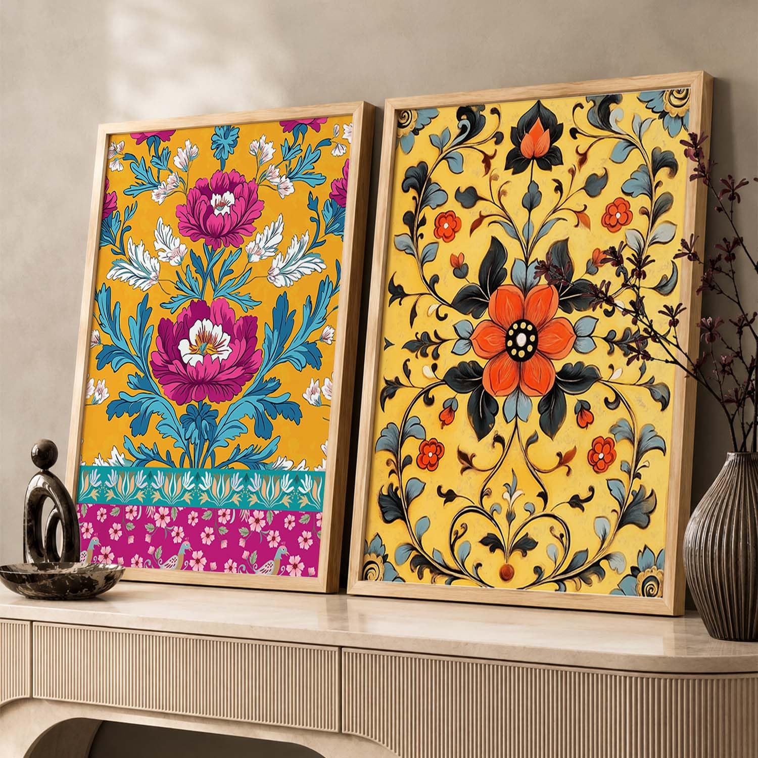 Madhubani Wall Art Paintings - Indian Home Decor -9