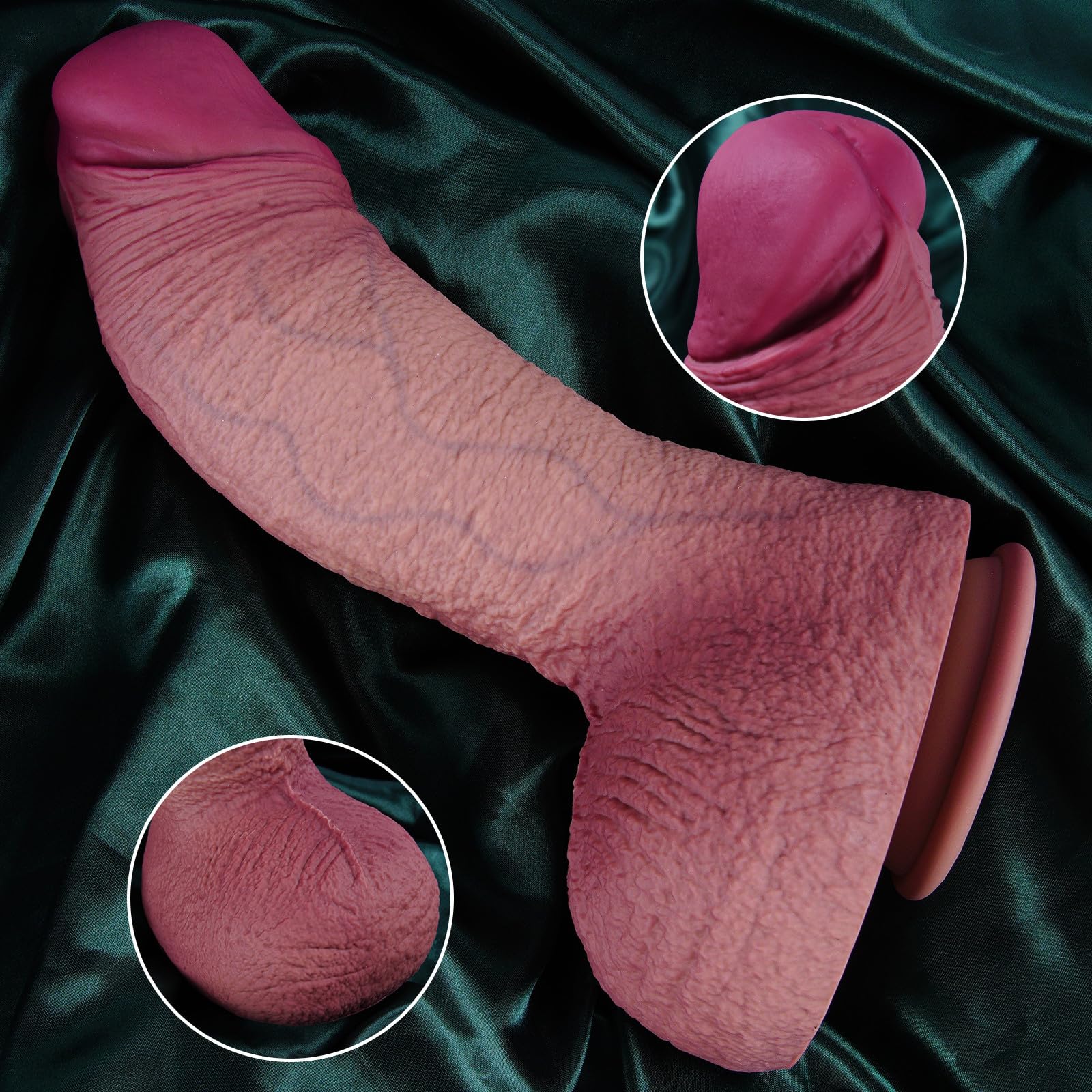 Dildo gigante spesso diametro 7,8 cm, 27 cm silicone realistico XXL, con enormi testicoli e ventosa potente, dildo anale extra lungo, giocattolo G-point spesso per utenti esperti